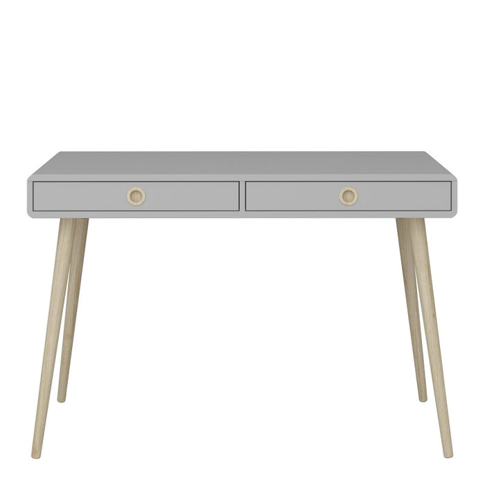 London 2 Drawer Grey Standard Desk - FurniComp