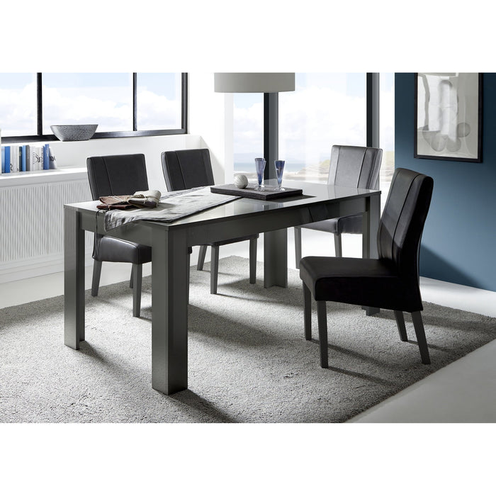 Lyon 180cm Grey Gloss Dining Table - FurniComp