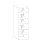 Lyon Tall 1 Door White Gloss Glass Display Cabinet - FurniComp