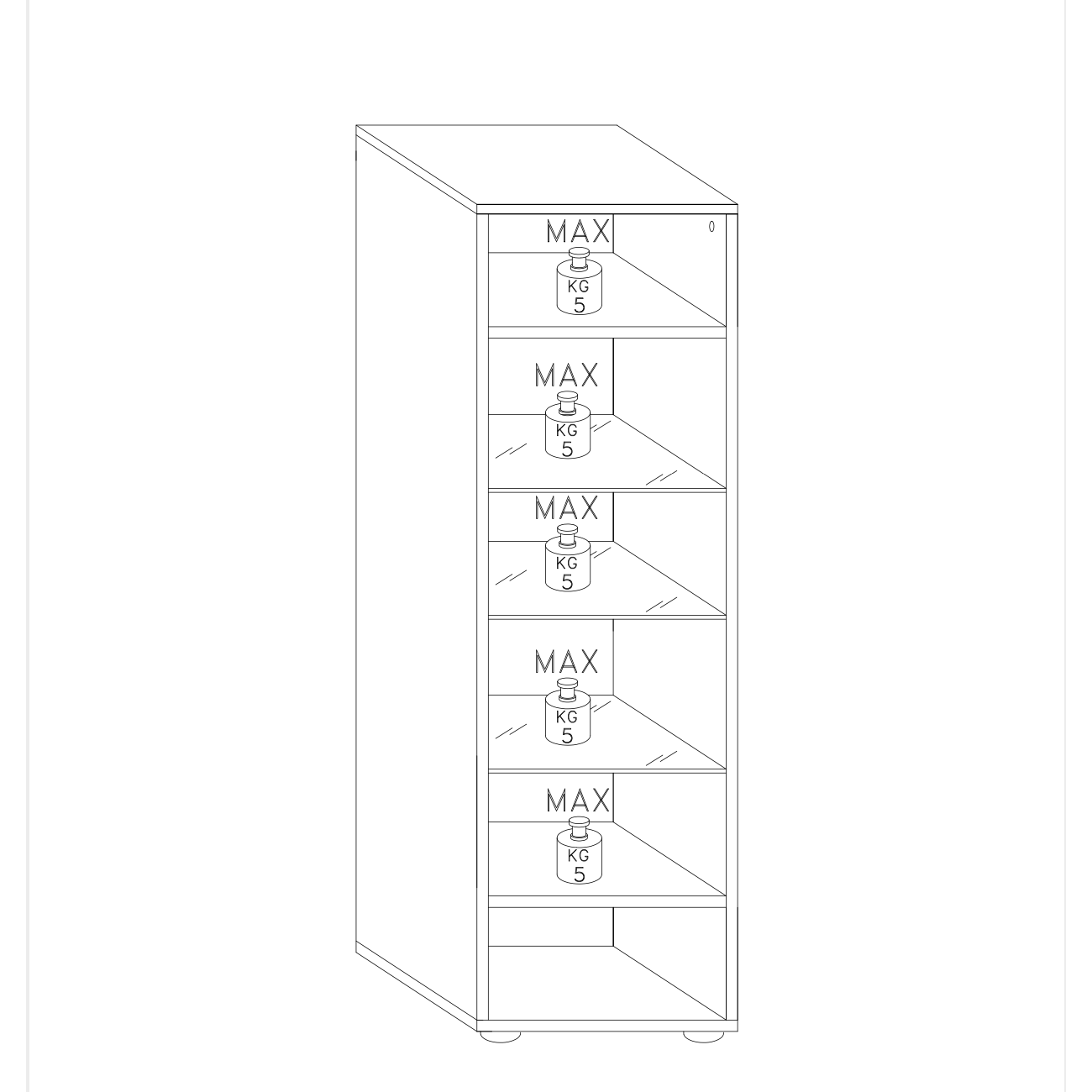 Lyon Tall 1 Door White Gloss Glass Display Cabinet - FurniComp