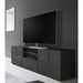 Lyon 2 Door 1 Drawer Large Grey Gloss TV Unit - FurniComp