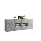 Lyon 2 Door 4 Drawer Large Concrete Grey Sideboard - FurniComp