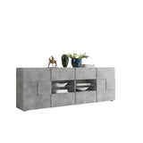 Lyon 2 Door 4 Drawer Large Concrete Grey Sideboard - FurniComp