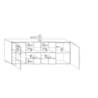 Lyon 2 Door 4 Drawer Large Concrete Grey Sideboard - FurniComp