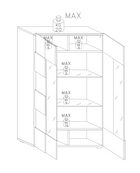 Lyon 2 Door White Gloss Glass Display Cabinet - FurniComp