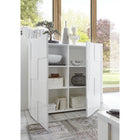 Lyon 2 Door Grey Gloss Tall Sideboard/Highboard - FurniComp