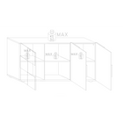 Lyon 3 Door Concrete Grey Sideboard - FurniComp