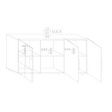 Lyon 3 Door Concrete Grey Sideboard - FurniComp