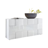 Lyon 3 Door White Gloss Sideboard - FurniComp
