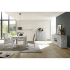 Lyon 2 Door 1 Drawer Large Concrete Grey TV Unit - FurniComp