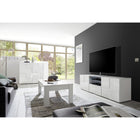 Lyon 2 Door 4 Drawer Large White Gloss Sideboard - FurniComp