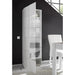 Lyon Tall 1 Door White Gloss Glass Display Cabinet - FurniComp