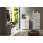 Lyon Large White Gloss Shoe Storage Cabinet - FurniComp