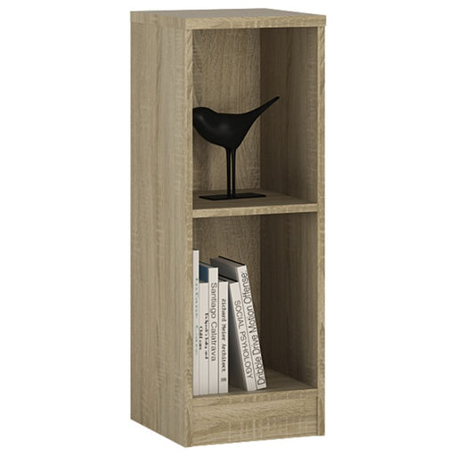 Lyra Sonoma Oak Low Narrow Bookcase - FurniComp