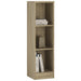 Lyra Sonoma Oak Medium Narrow Bookcase - FurniComp