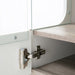 Mainz White Gloss and Oak Effect Narrow Glass Display Cabinet RHD - FurniComp