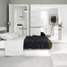 Mainz White Gloss and Oak 2 Drawer Bedside - FurniComp