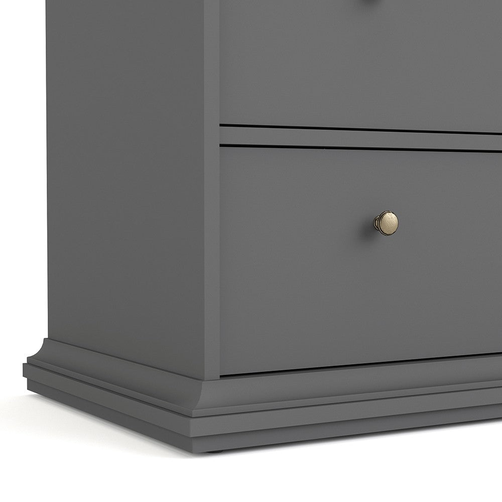 Marseille Matt Grey 4 Drawer Chest of Drawer - FurniComp