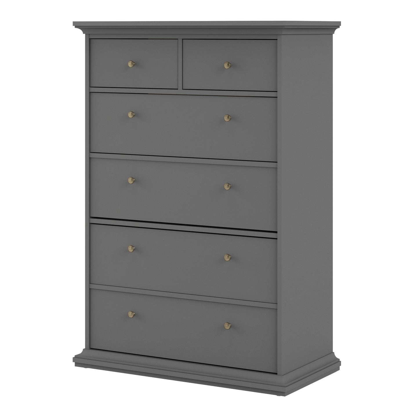 Marseille Matt Grey 6 Drawer Chest of Drawer - FurniComp