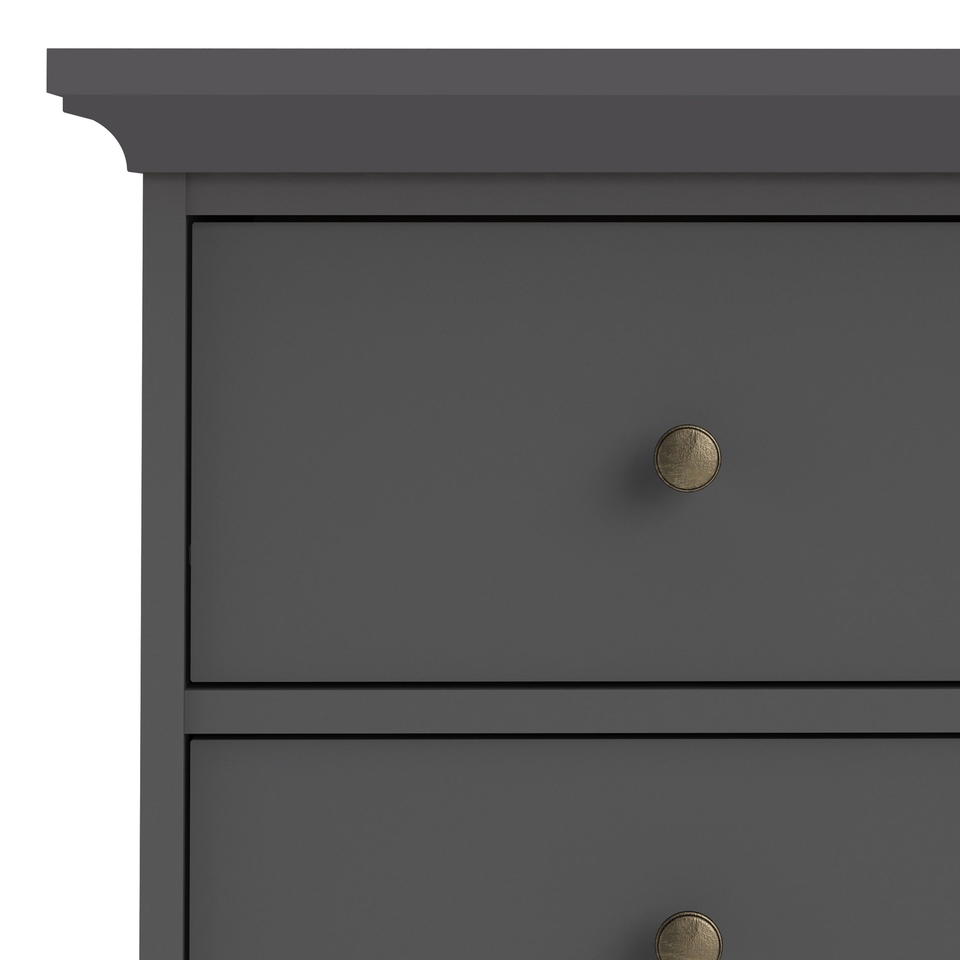 Marseille Matt Grey 6 Drawer Chest of Drawer - FurniComp