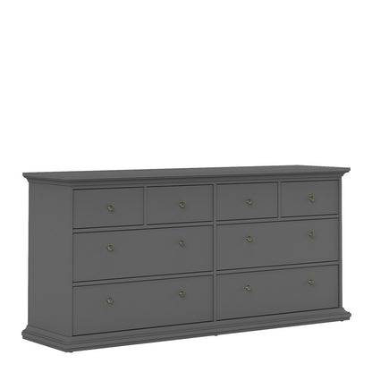 Marseille Matt Grey 8 Drawer Chest of Drawer - FurniComp