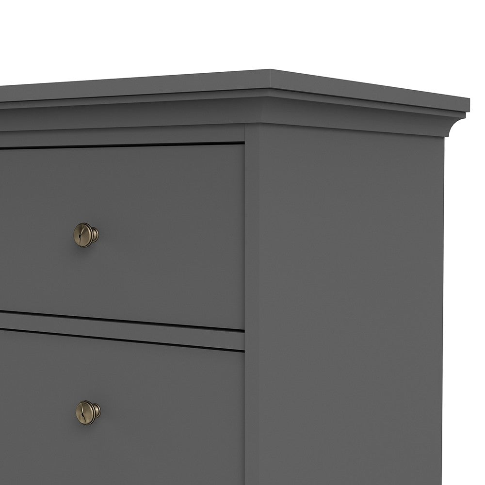 Marseille Matt Grey 8 Drawer Chest of Drawer - FurniComp