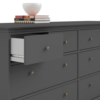 Marseille Matt Grey 8 Drawer Chest of Drawer - FurniComp