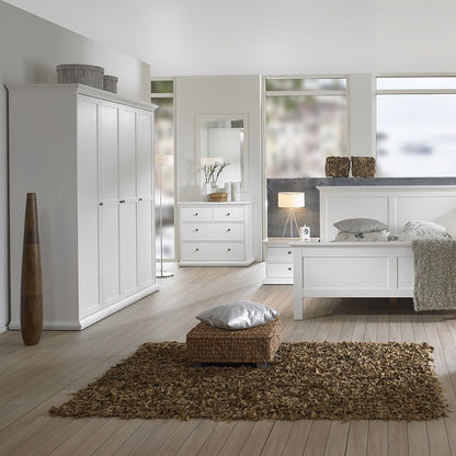 Marseille White 4 Drawer Chest of Drawer - FurniComp