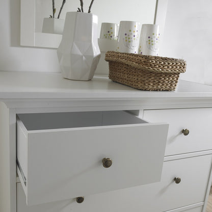 Marseille White 4 Drawer Chest of Drawer - FurniComp