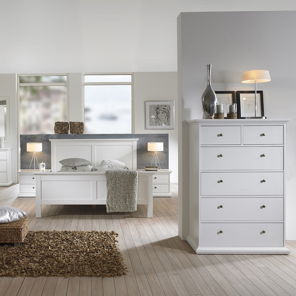 Marseille White 6 Drawer Chest of Drawer - FurniComp