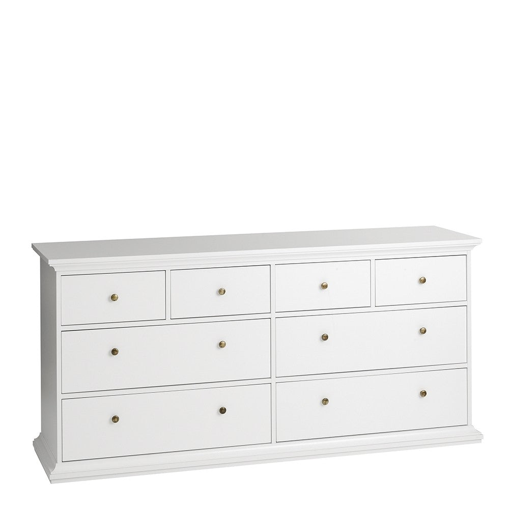 Marseille White 8 Drawer Chest of Drawer - FurniComp