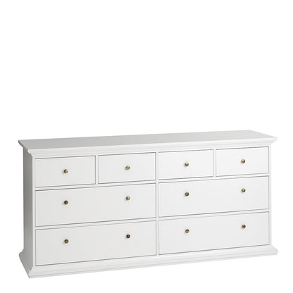 Marseille White 8 Drawer Chest of Drawer - FurniComp