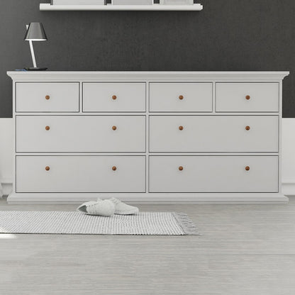 Marseille White 8 Drawer Chest of Drawer - FurniComp