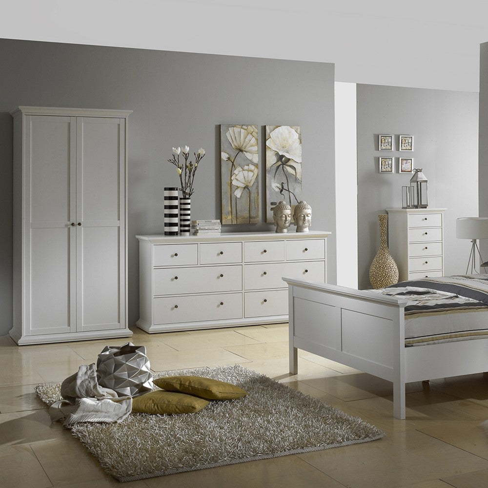 Marseille White 8 Drawer Chest of Drawer - FurniComp