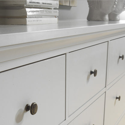 Marseille White 8 Drawer Chest of Drawer - FurniComp