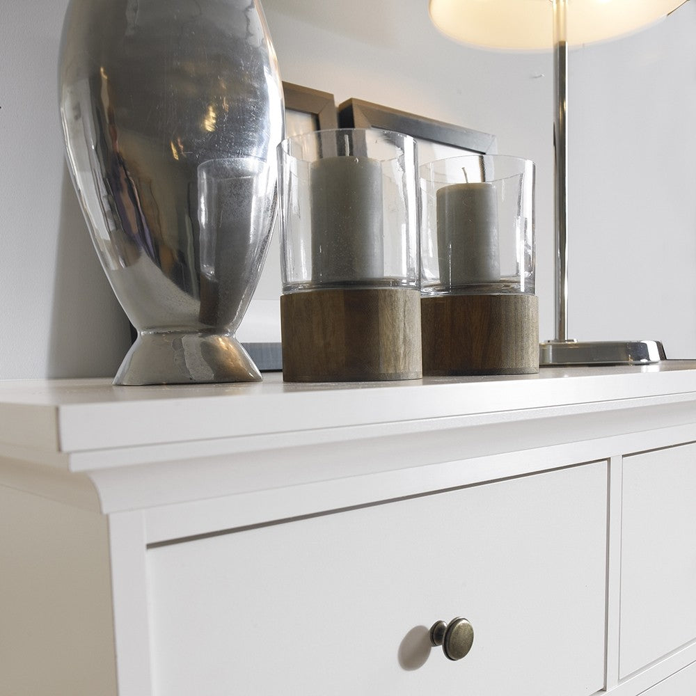 Marseille White 8 Drawer Chest of Drawer - FurniComp