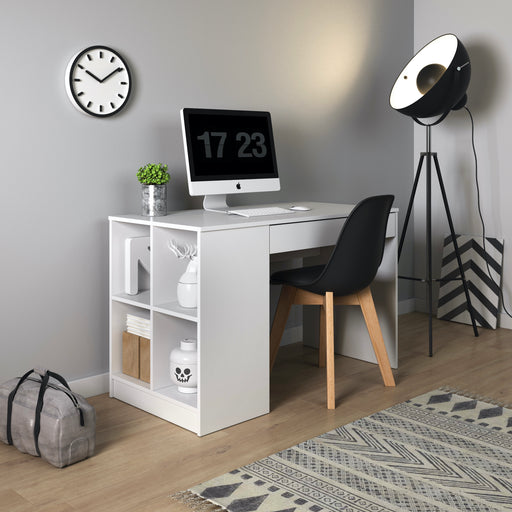 Mesa 1 Drawer Matt White Home Office Desk - FurniComp