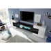 Metro White Gloss and Black Gloss TV Unit Up To 54 inch - FurniComp