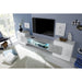 Metro White Gloss and Concrete Grey TV Unit Up To 54 inch - FurniComp