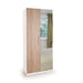 Mia White and Oak 2 Door Mirrored Wardrobe - FurniComp