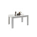 Milano 137cm White Gloss Extending Dining Table - FurniComp