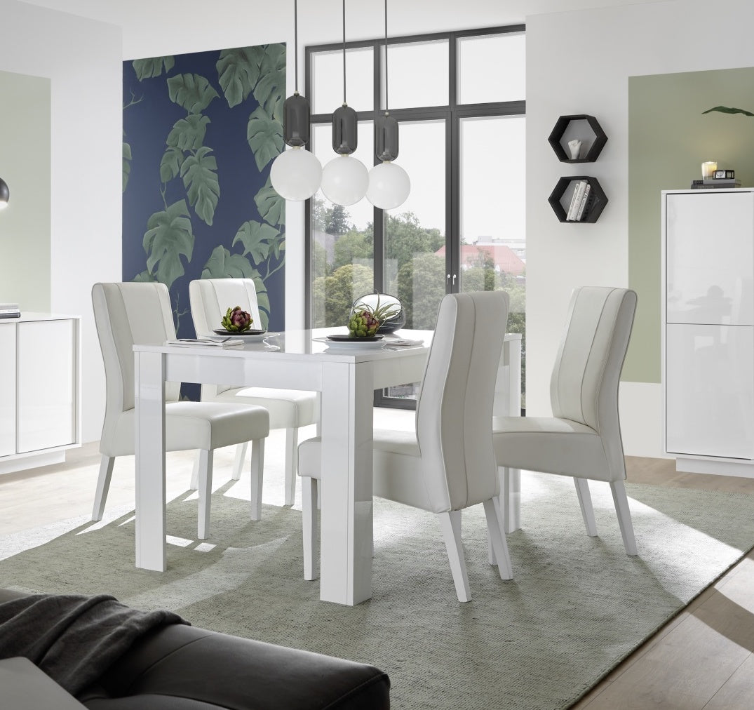 Milano 180cm White Gloss Dining Table - FurniComp