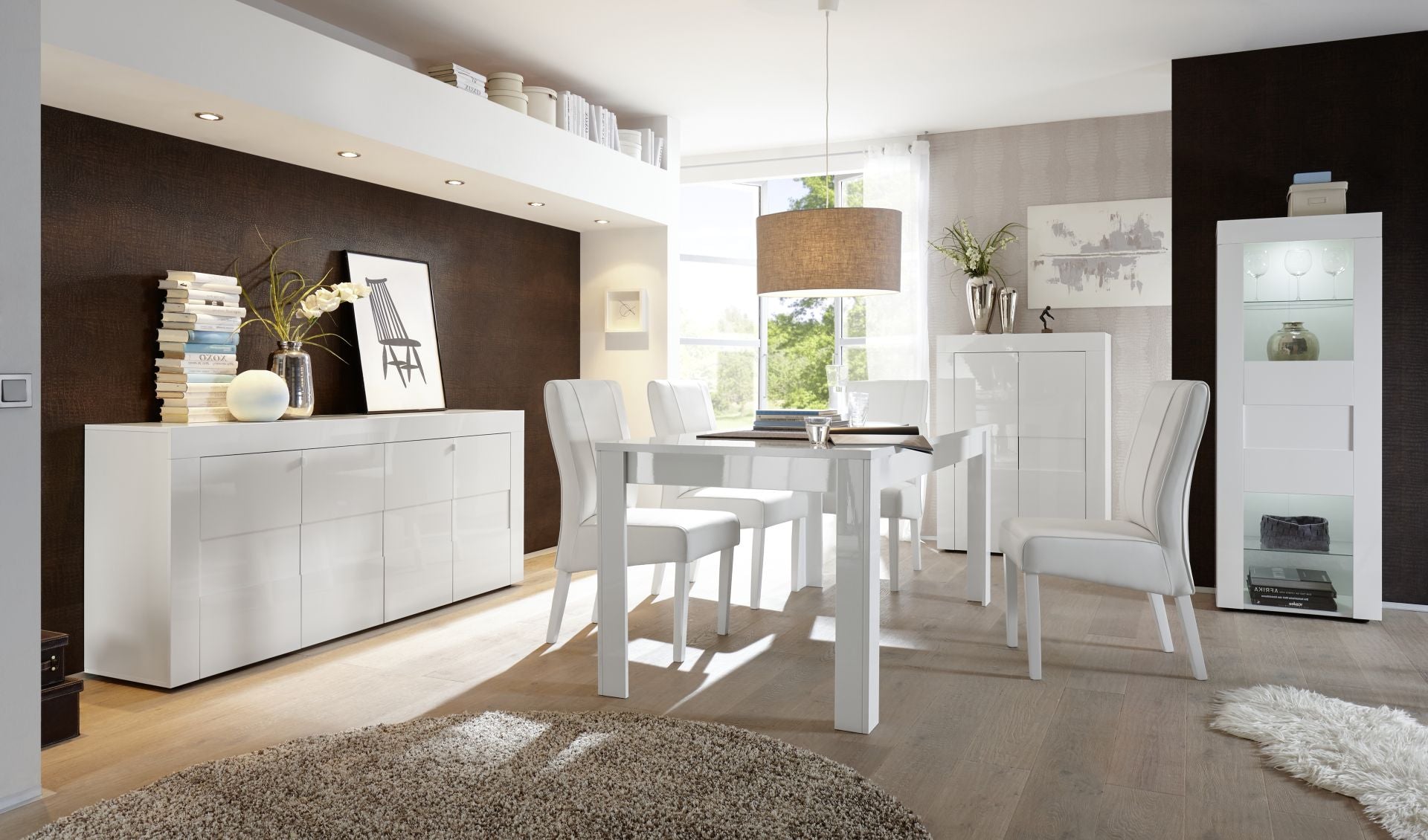 Milano 180cm White Gloss Dining Table - FurniComp