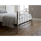 Mira Chrome with Crystal Finials Metal Bed Frame - FurniComp
