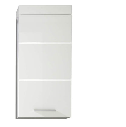 Modena 1 Door Wall Mounted White Gloss Bathroom Cabinet - FurniComp