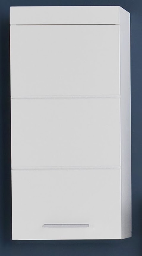 Modena 1 Door Wall Mounted White Gloss Bathroom Cabinet - FurniComp