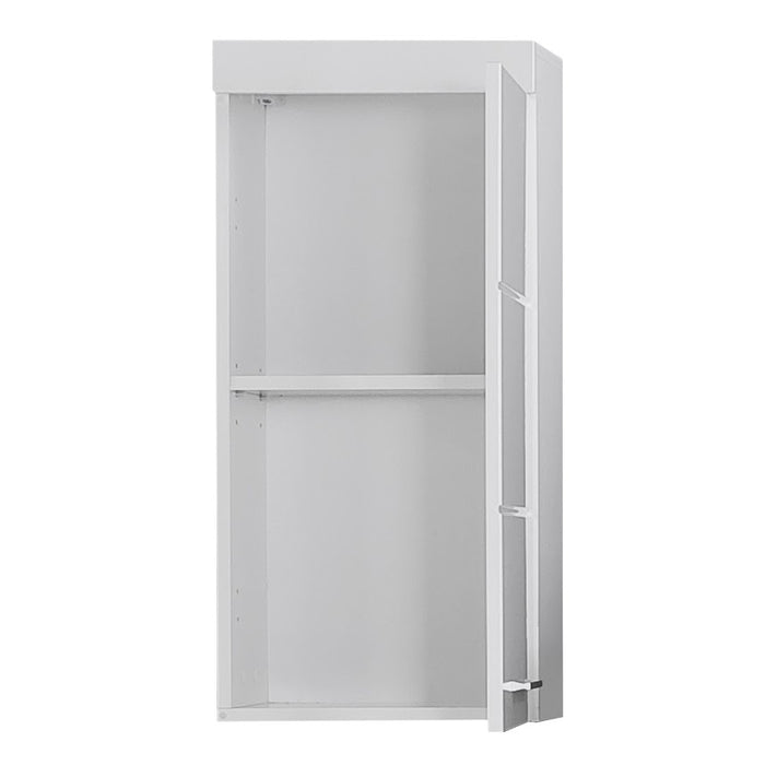 Modena 1 Door Wall Mounted White Gloss Bathroom Cabinet - FurniComp