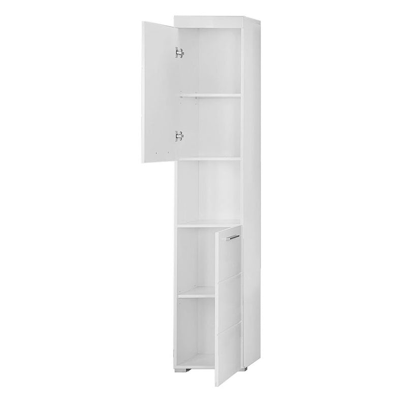 Modena 2 Door Tall White Gloss Bathroom Bathroom Furniture