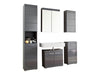 Modena 1 Door Wall Mounted Grey Gloss Bathroom Cabinet - FurniComp