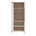 Munich White Gloss and Oak 1 Door Low Display Cabinet (RH) - FurniComp